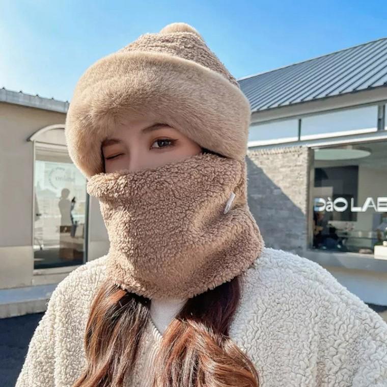 방한용품 털모자 전체뽀글이 극강추위 한겨울 넥워머