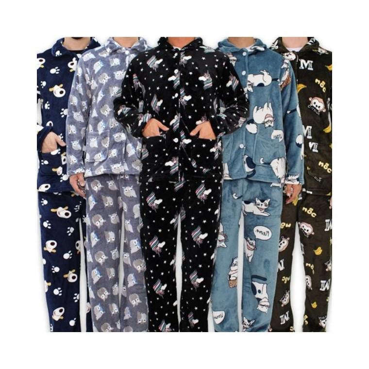 루미나D 남성 겨울 2023 신상추가 수면잠옷세트 극세사잠옷