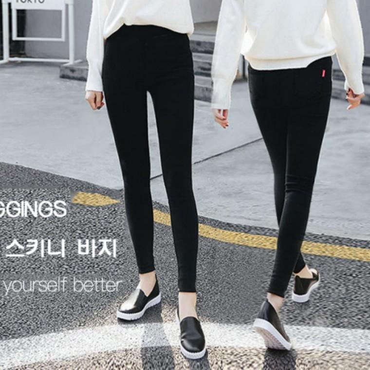 best 블랙 스키니 바지 기모 레깅스 캐주얼 겨울 바지