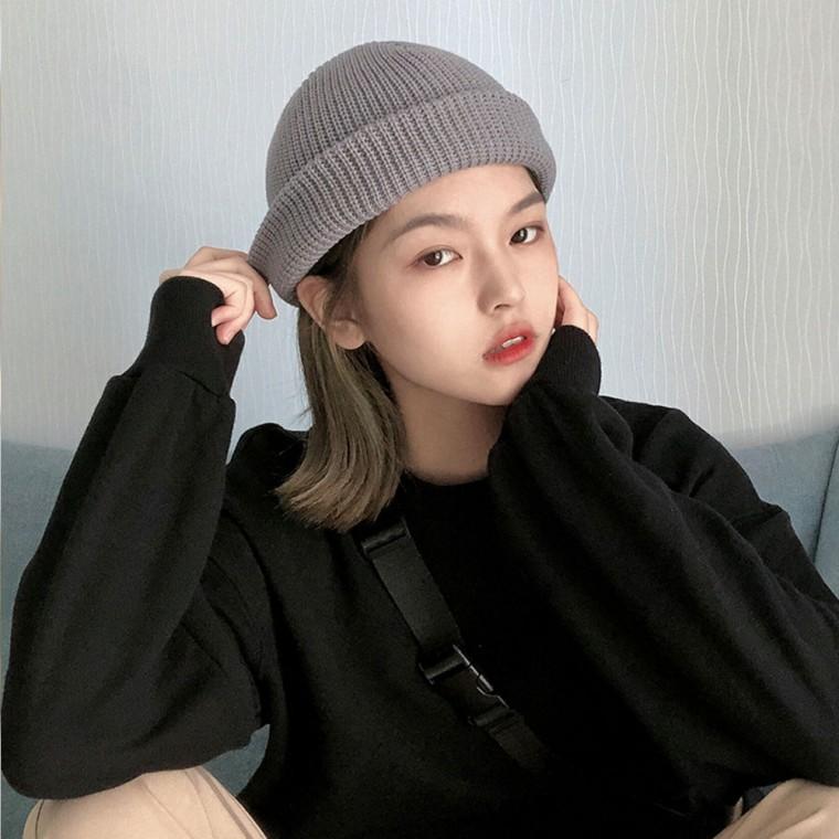 심플 숏비니/남자 여자 겨울 여름 레옹 무지 흰색 검정 비니모자 남성 여성 패션 코디 대머리 챙없는 모자