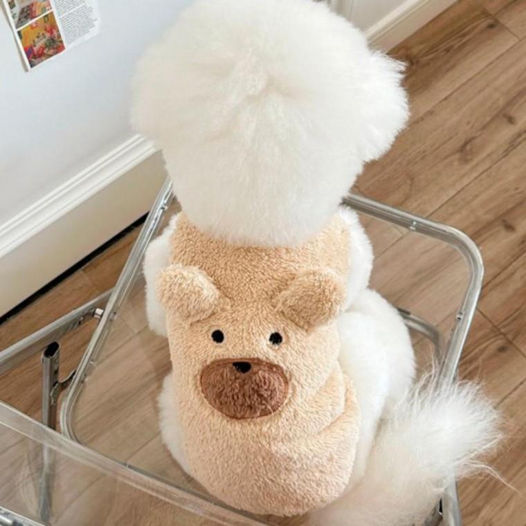 강아지 소형견 반려견 겨울 후리스 뽀글이 곰돌이 옷