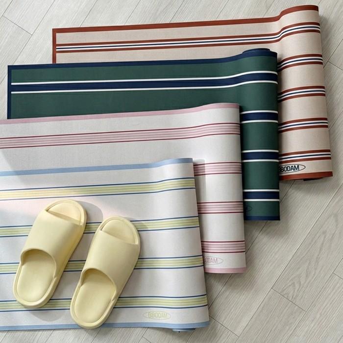 유러피안 테라스 스트라이프 규조토 발매트 4color / 빠른흡수 주방 욕실 거실 인테리어 매트