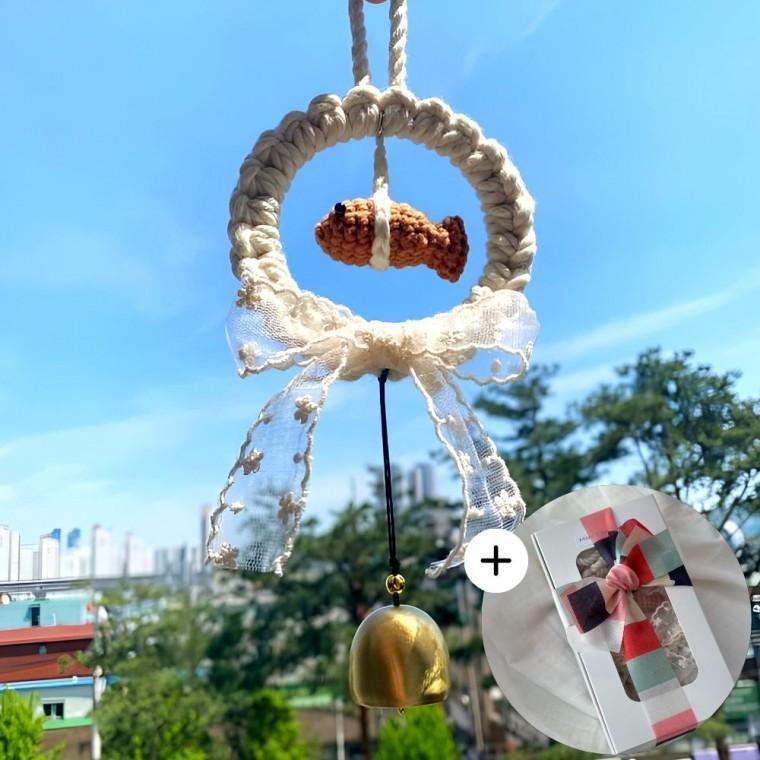 복을 실은 액막이 명태 도어벨 집들이 개업 이사 행운 재물 복 인테리어 선물