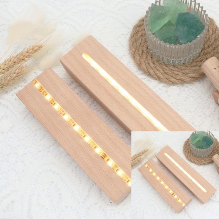 LED 아크릴 무드등 나무받침대 15cm 무드등인테리어 무드스탠드