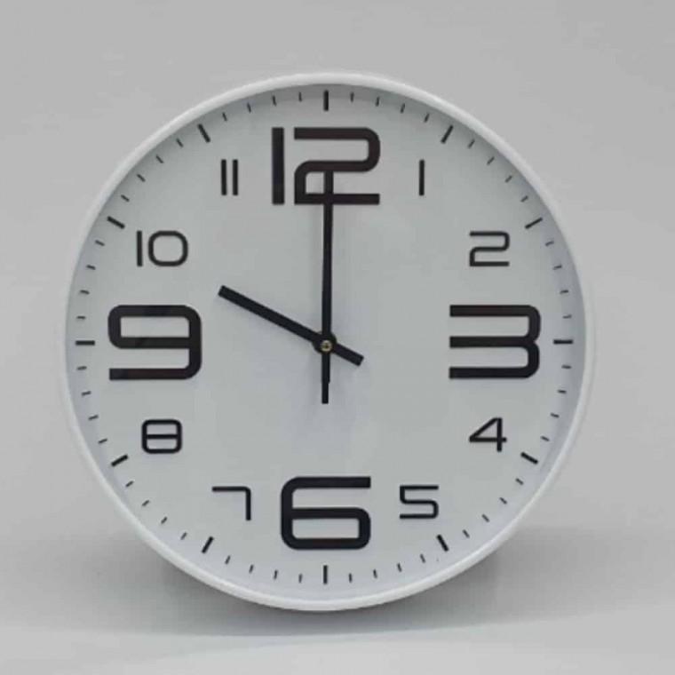 원형 무소음 벽시계 29.5cm 화이트 무음벽시계 인테리어벽걸이시계