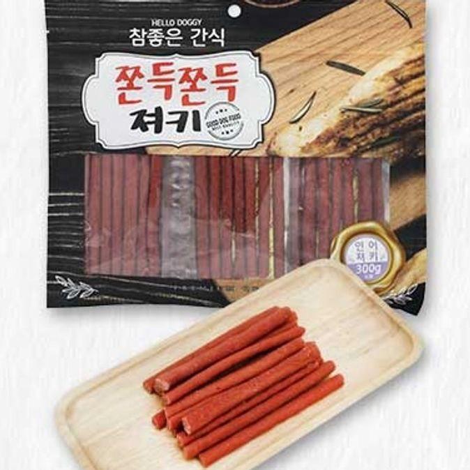 헬로도기 강아지 간식 져키 애견 간식 저키 연어 300g