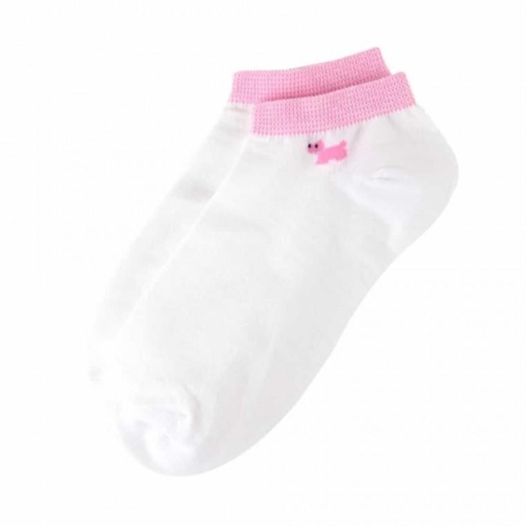 여자 발목양말 강아지 청소년양말 흰양말
