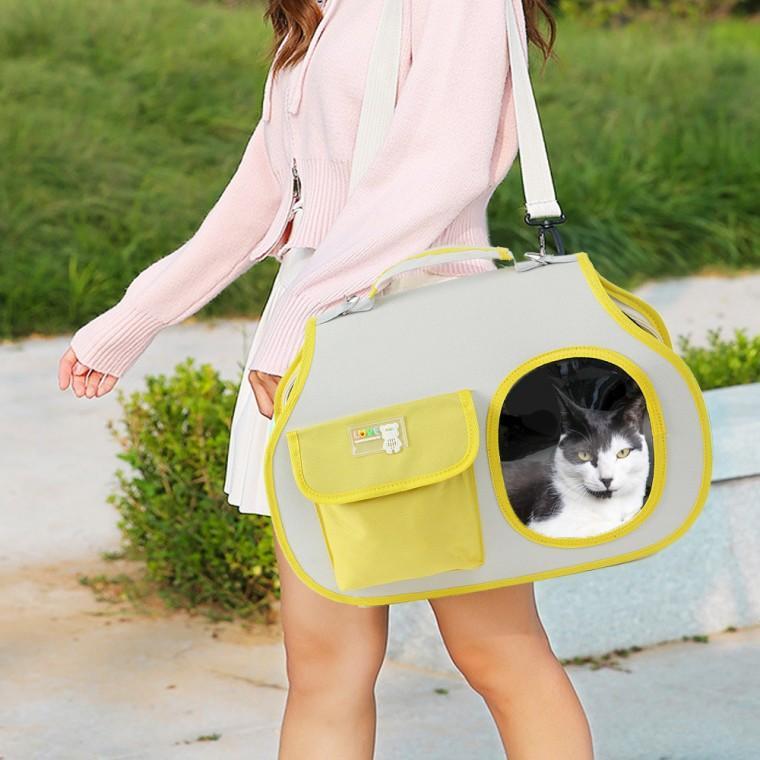 댕냥이랑 반려동물 애견이동가방 반려견 산책가방 애견가방 강아지가방 (옐로우)
