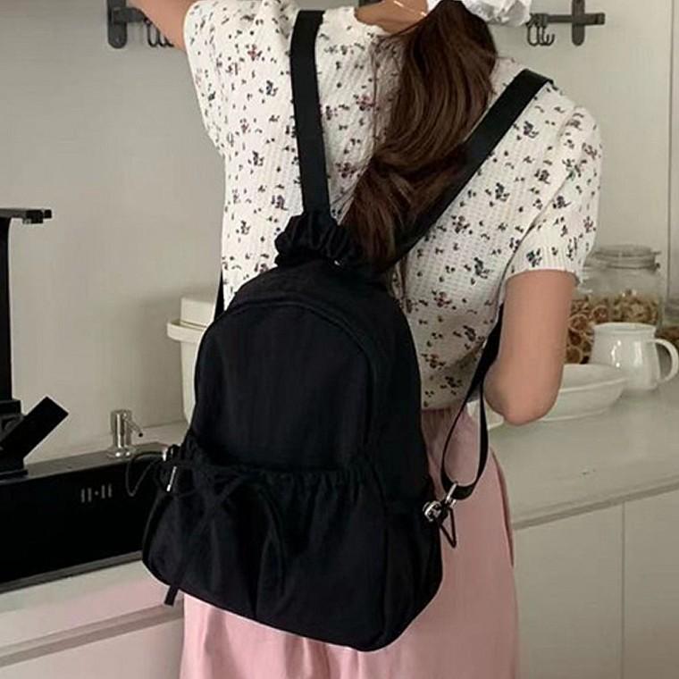 데일리 가방 여성 책가방 리본 경량 백팩