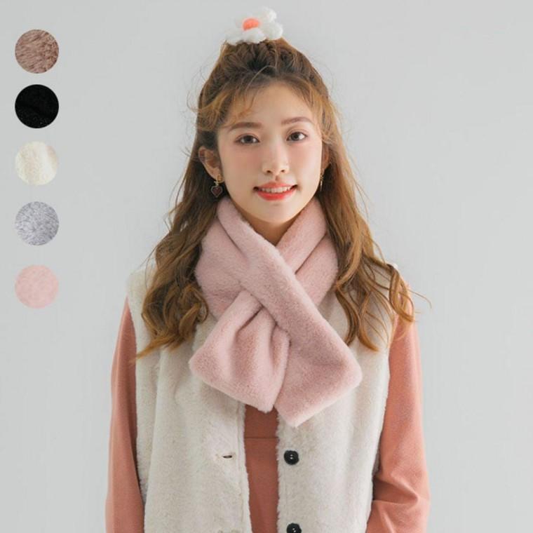 털목도리 쁘띠 머플러 털목도리 겨울 머플러 스카프 숏머플러