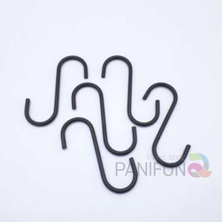 롱 S고리 블랙 10cm S자고리 S형고리 스카프걸이 옷걸이고리 후크걸이