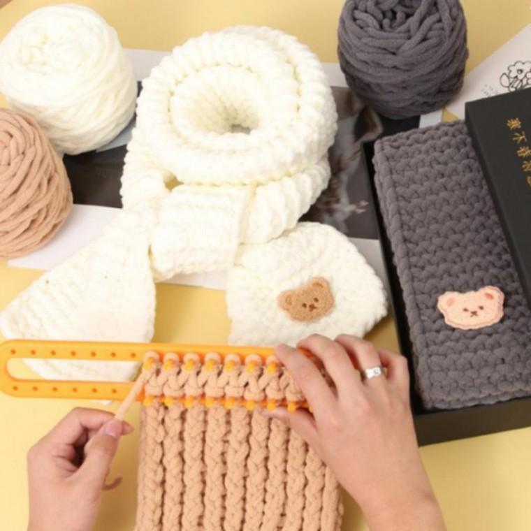 DIY 초보자 니트 목도리 만들기 스카프 키트 수제 만들기 선물