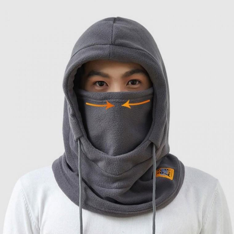 남녀공용 겨울 웜 후드 넥워머 스카프 바람막이 목도리