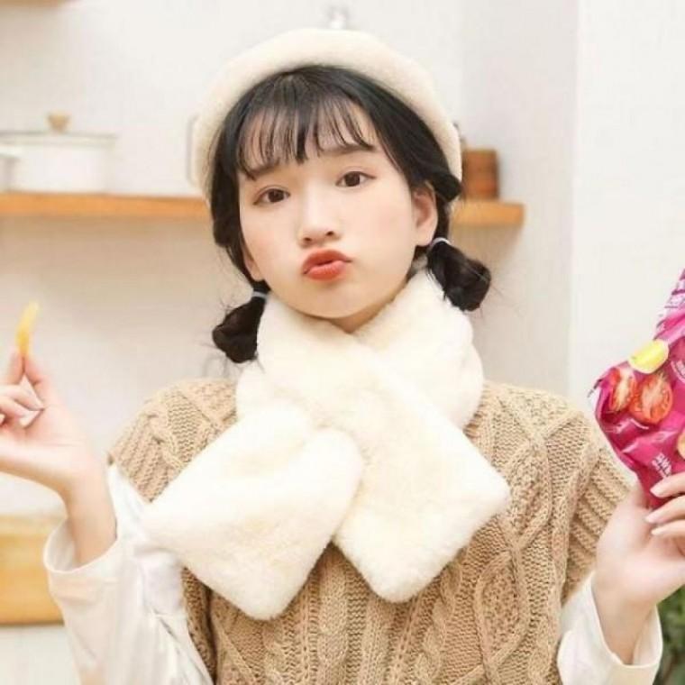 머플러 끼우는 페이크퍼 매는법 숏 미니 숏 스카프 퍼 목돌이 밍크 짧은 짧은 에코퍼 목도리