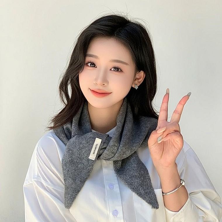 여성 삼각 미니 쁘띠 스카프
