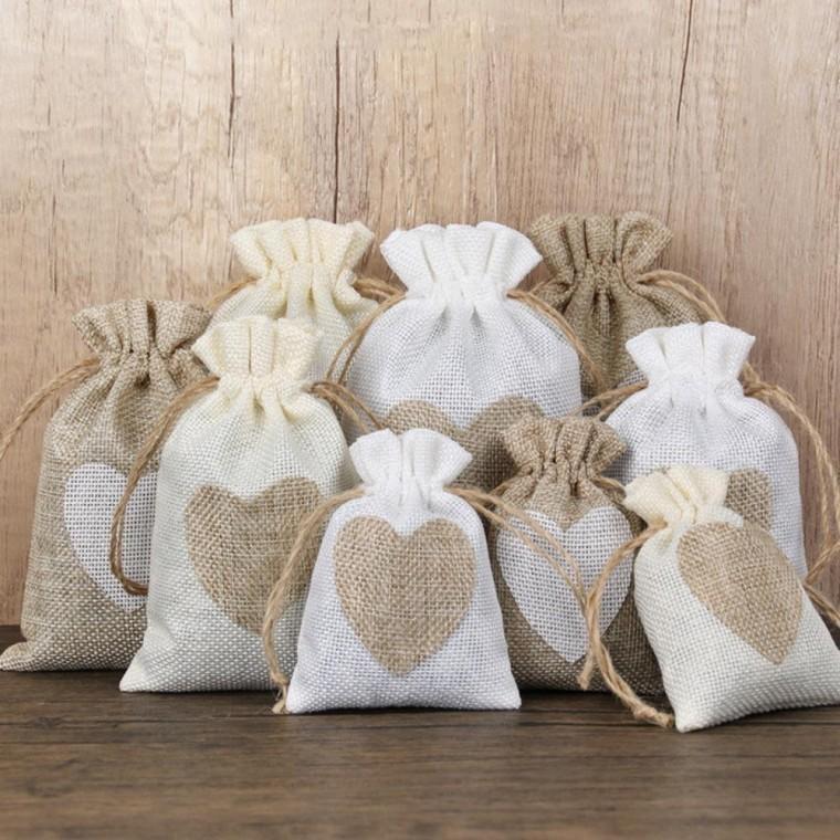 하트 린넨 파우치 10X14cm 복주머니 복주머니 소품주머니 파우치