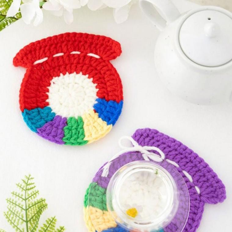 복주머니 코바늘 DIY 공예 아기용품 코바늘 손뜨개 DIY 복주머니