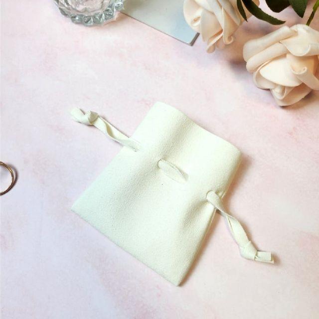 극세사 파우치 복주머니 주얼리 주머니 7cmx8cm 악세사리 화이트
