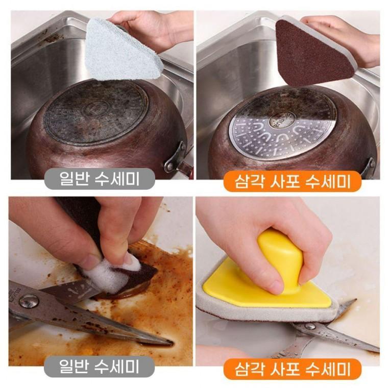 탄냄비 강력 삼각 수세미 녹제거 화장실 청소 도구 철수 기름때 복주머니 한복 호빵 미실