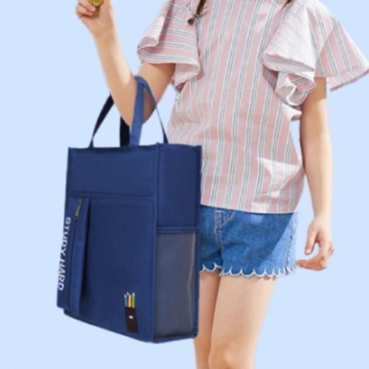 4색 1개 대용량 천 보조가방 학원 가방 문제지 실내화 학원보조 가방 신발 도복 주머니 운동복 도서