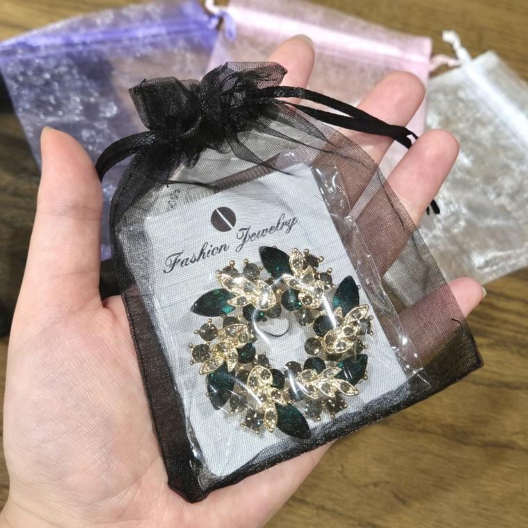 컬러 망사 복주머니 파우치 10x12cm 선물 포장 미니파우치