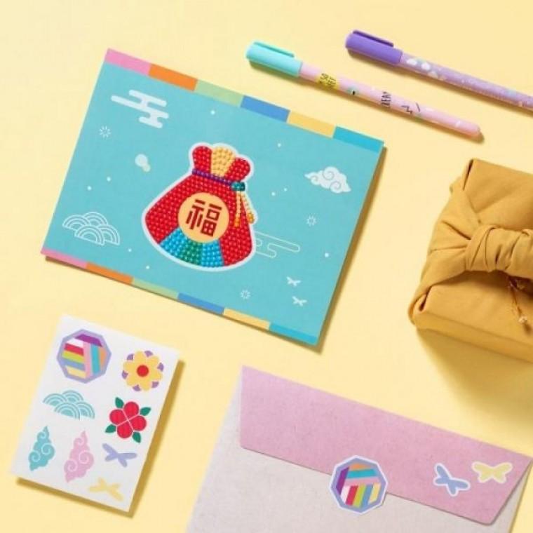 보석십자수 복주머니 카드 추석 만들기 명절 DIY 키트 재료