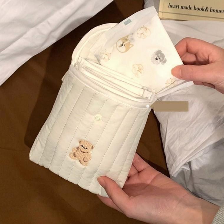 러블리 생리대 파우치 여행용 여자 파우치 위생백