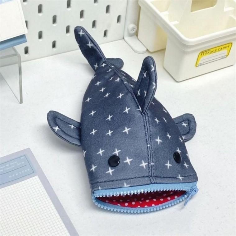 상어 필통 캐릭터 동물 인형 대용량 파우치 물고기 펜 귀여운 문구 수납 학