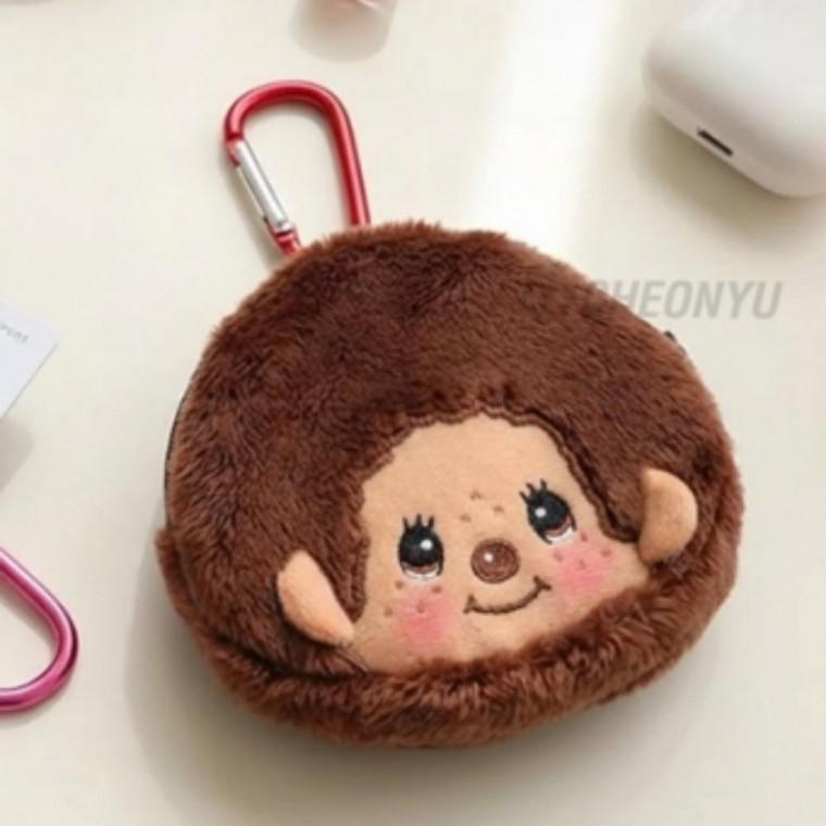 몬치치 카라비너 미니 동전 지갑 캐릭터 파우치 몬치치군