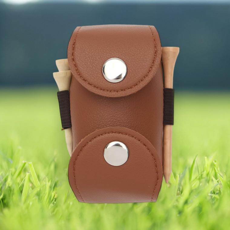 골프볼케이스 골프볼가방 스터드 골프공 파우치 브라운