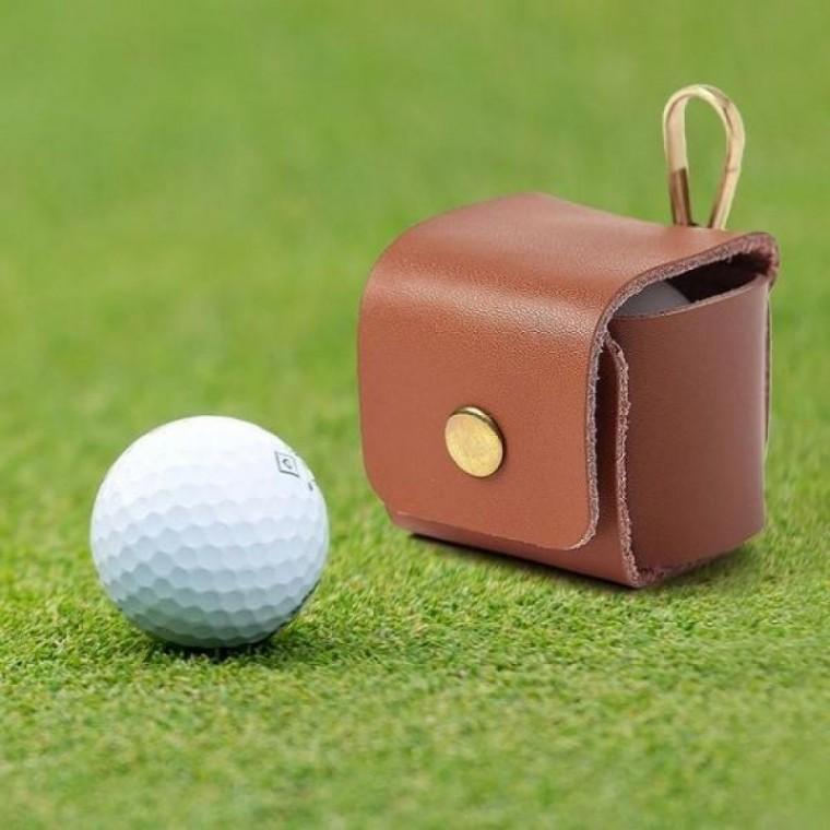 브라보 파우치 브라운 골프공 골프볼가방 골프볼케이스