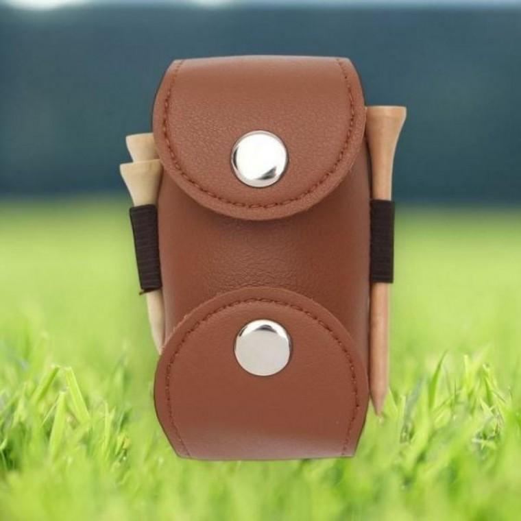 골프볼케이스 파우치 스터드 브라운 골프볼가방 골프공