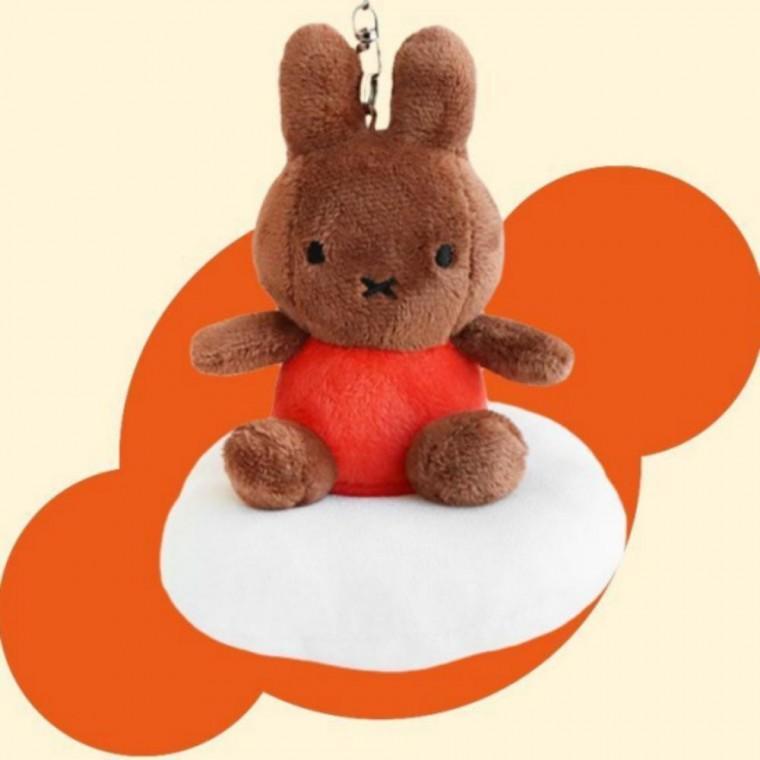 인형키링 귀여운 미피 파우치 가방 키링 열쇠고리 백참 백꾸 키홀더 시팅 브라운
