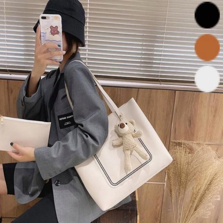 긴 여자 어깨끈 이너백 포함 파우치 쇼퍼백 숄더백