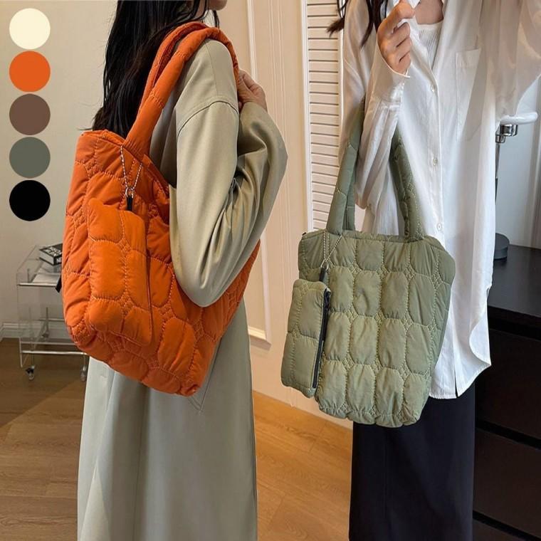 가방 패딩 파우치 포함 퀼팅 숄더백 몽실몽실 여자
