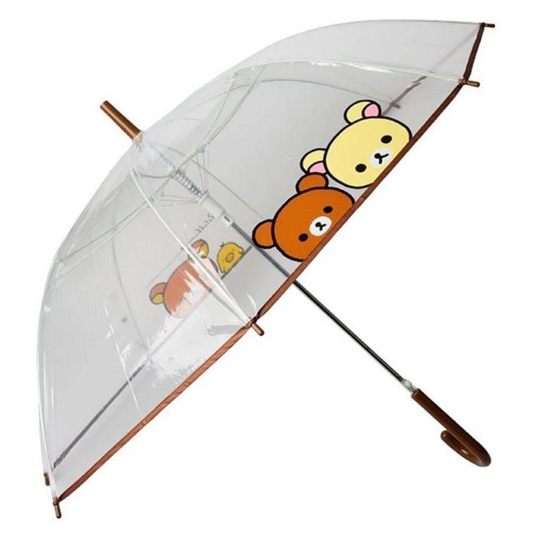 튼튼한 투명 장우산 리락쿠마 55cm 1P 캐릭터 우산