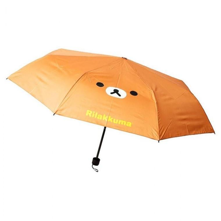 컴팩트 리락쿠마 얼굴 3단 수동우산 55cm 1P 장마철