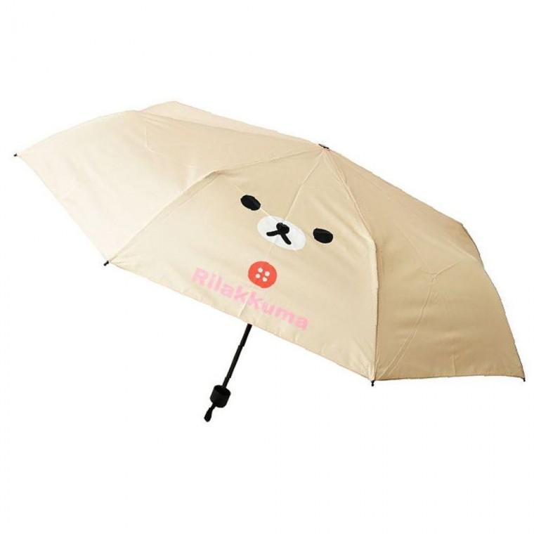 컴팩트 코리락쿠마 얼굴 3단 수동우산 55cm 1P 장마철