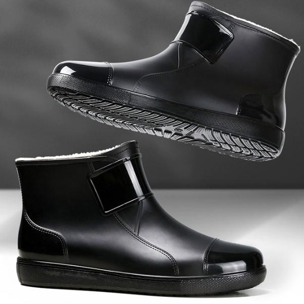 미들 미끄럼방지부츠 따뜻한 양털안감 유광 방수부츠 남녀공용 방한부츠 미끄럼방지