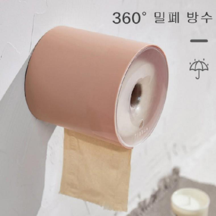 착한상품 방수 부착식 휴지걸이 롤휴지 밀폐 케이스