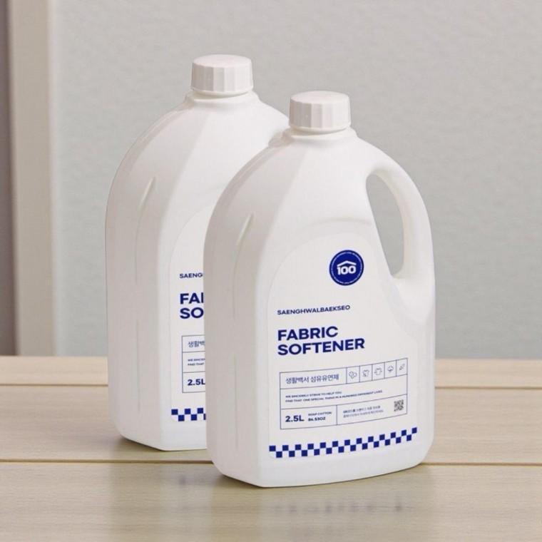 소프트 섬유유연제 2.5L x 2ea 생활백서 세탁용품 대용량 세제 대용량섬유유