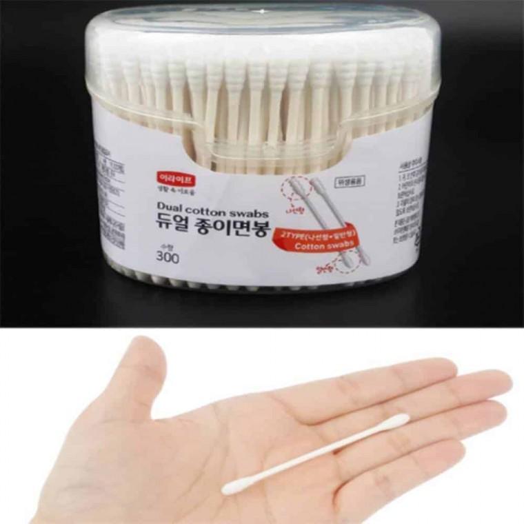 종이면봉 300P 면봉대용량 귀이개면봉 대용량면봉 나선형종이면봉 개인위생용품