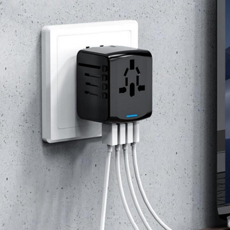 휴즈교체형 USB 휴대용 여행용 멀티 어댑터 그린