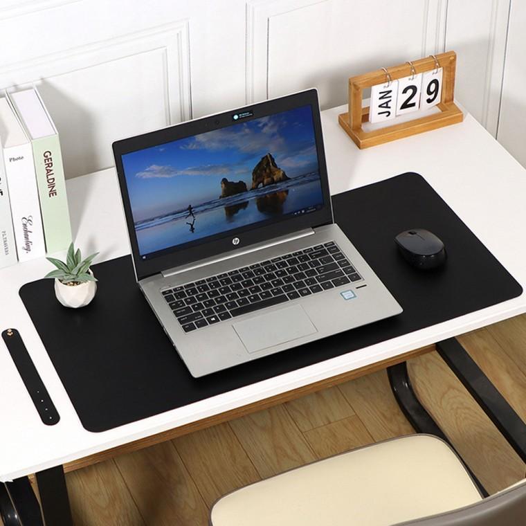 데스크패드 책상매트 롤링 휴대용 가죽 데스크매트 블랙 (90x45cm)