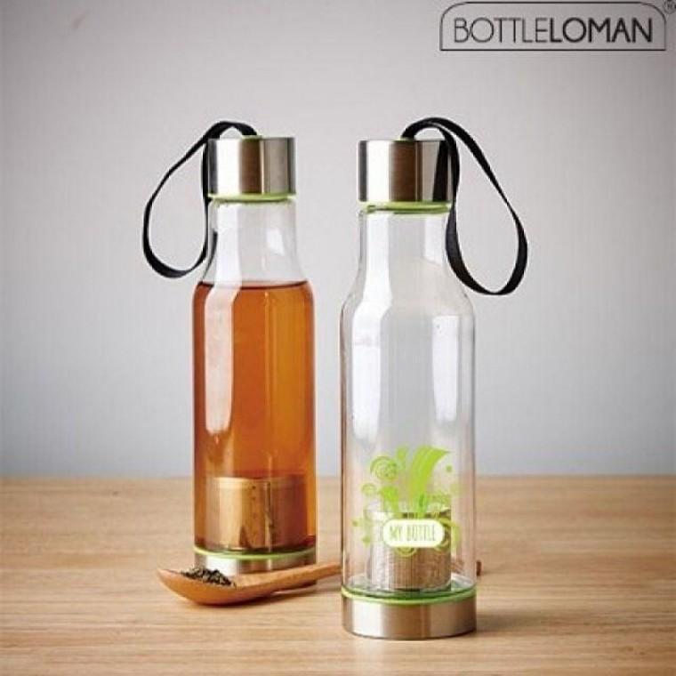 트라이탄 물병 물통 600ml 녹차 티보틀 휴대용