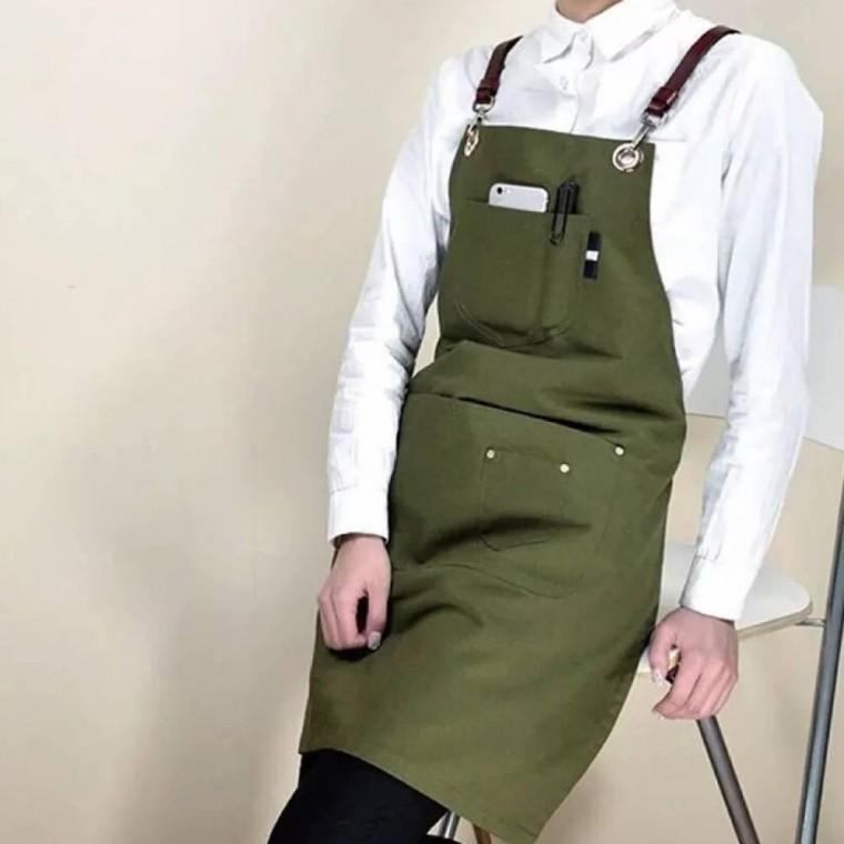 가죽앞치마 카페 바리스타 주방용 앞치마