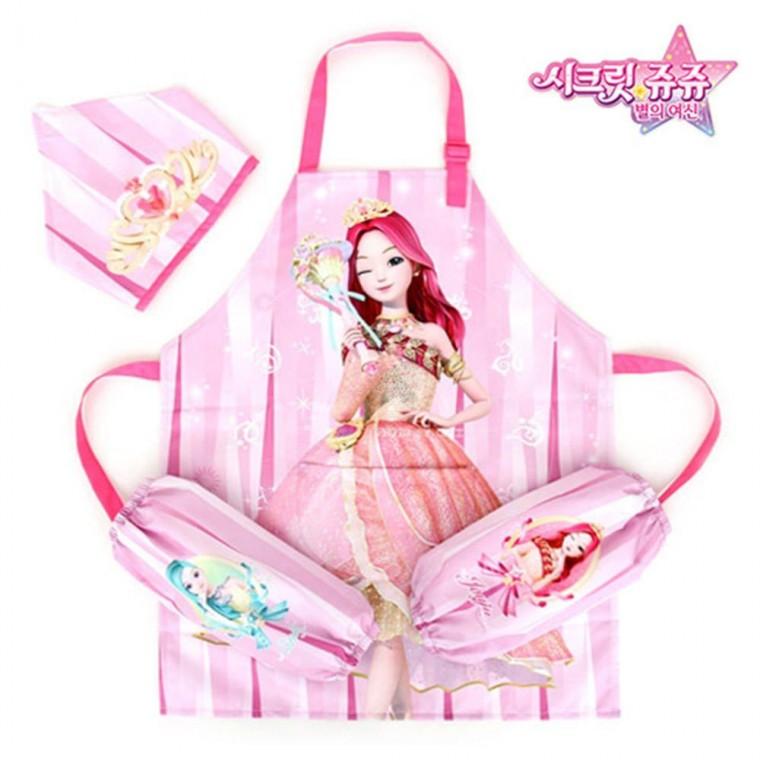 앞치마 토시 두건 3종 세트 요리 미술 놀이 가운 집콕용