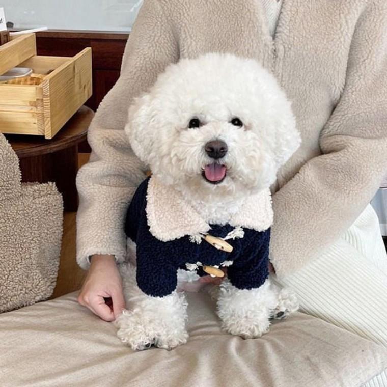 좋은 반려동물 버튼 후리스 옷 강아지 고양이 가디건 조끼 방한복 실내복