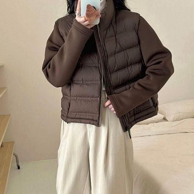겨울 활동성 여자 아우터 좋은 점퍼 일체형 패딩조끼