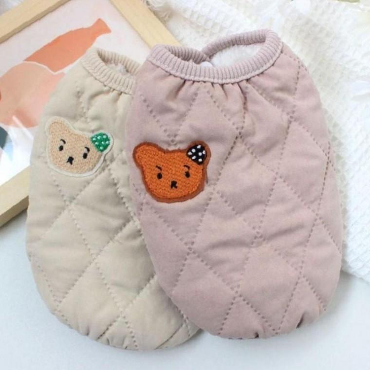 강아지옷 2컬러 보온 퀼팅 누빔 겨울 털안감 반려견 조끼